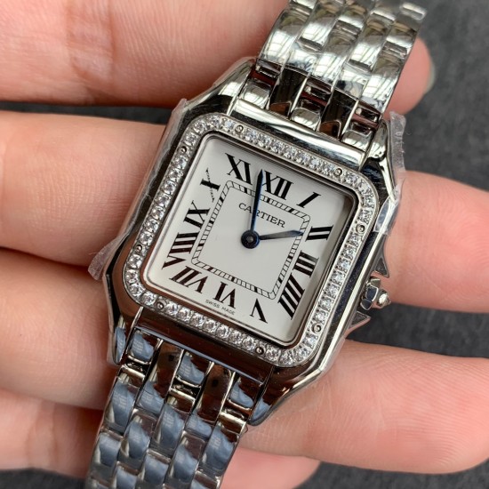 Cartier-Panthere Secrete De 27mm Ladies Diam SS/SS Wht GF Swiss Qtz