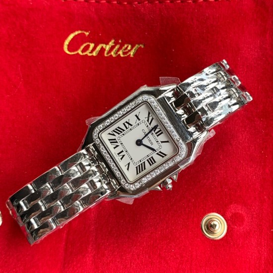 Cartier-Panthere Secrete De 27mm Ladies Diam SS/SS Wht GF Swiss Qtz
