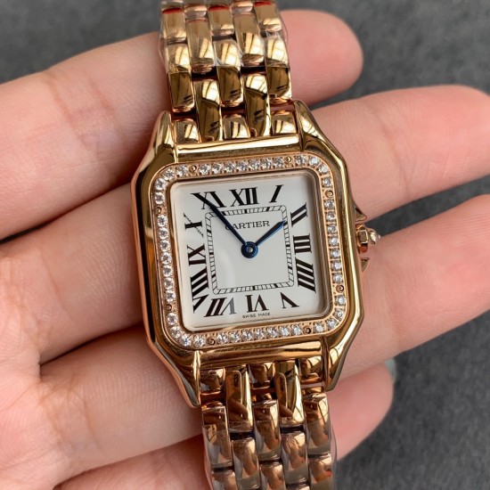 Cartier-Panthere Secrete De 27mm Ladies Diam RG/RG GF Swiss Quartz