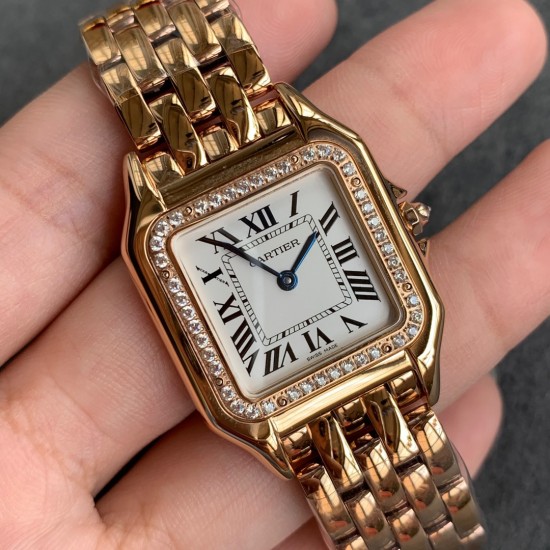 Cartier-Panthere Secrete De 27mm Ladies Diam RG/RG GF Swiss Quartz