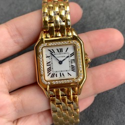 Cartier-Panthere Secrete De 27mm Ladies Diam YG/YG GF Swiss Quartz