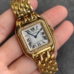 Cartier-Panthere Secrete De 27mm Ladies Diam YG/YG GF Swiss Quartz