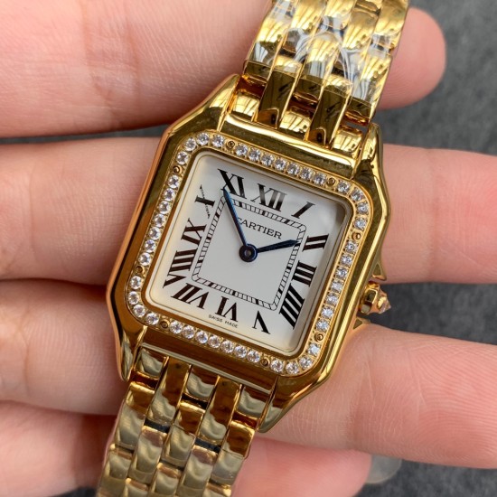 Cartier-Panthere Secrete De 27mm Ladies Diam YG/YG GF Swiss Quartz