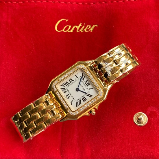 Cartier-Panthere Secrete De 27mm Ladies Diam YG/YG GF Swiss Quartz