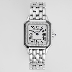 Cartier-Panthere Secrete De Ladies Dial 27mm SS/SS White AF Quartz