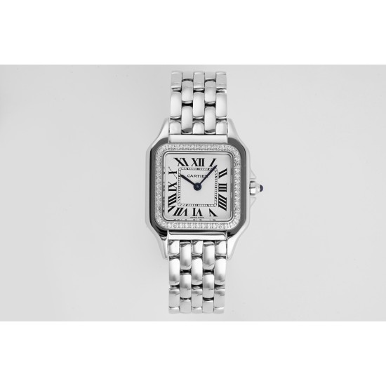 Cartier-Panthere Secrete De Ladies Dial 27mm SS/SS White AF Quartz