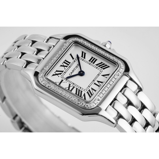 Cartier-Panthere Secrete De Ladies Dial 27mm SS/SS White AF Quartz