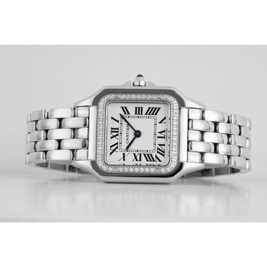 Cartier-Panthere Secrete De Ladies Dial 27mm SS/SS White AF Quartz