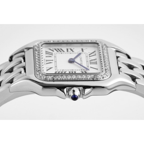 Cartier-Panthere Secrete De Ladies Dial 27mm SS/SS White AF Quartz