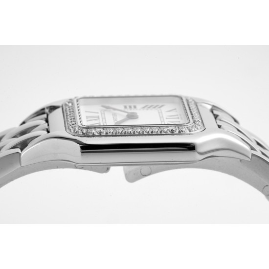 Cartier-Panthere Secrete De Ladies Dial 27mm SS/SS White AF Quartz