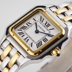 Cartier-Panthere Secrete De Ladies 27mm YG/SS White AF Quartz