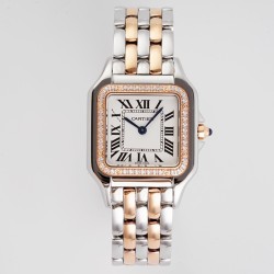 Cartier-Panthere Secrete De Ladies Dia 27mm RG/SS White AF Quartz