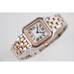 Cartier-Panthere Secrete De Ladies Dia 27mm RG/SS White AF Quartz