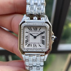 Cartier-Panthere Secrete De Ladies Dial 27mm SS/SS White AF Quartz