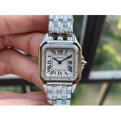 Cartier-Panthere Secrete De Ladies Dial 27mm SS/SS White AF Quartz