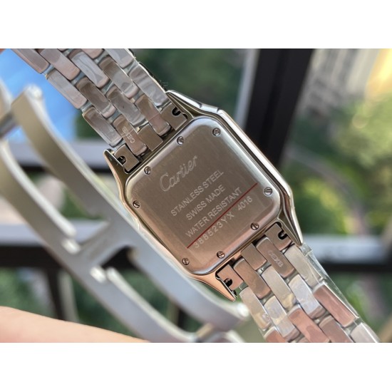 Cartier-Panthere Secrete De Ladies Dial 27mm SS/SS White AF Quartz