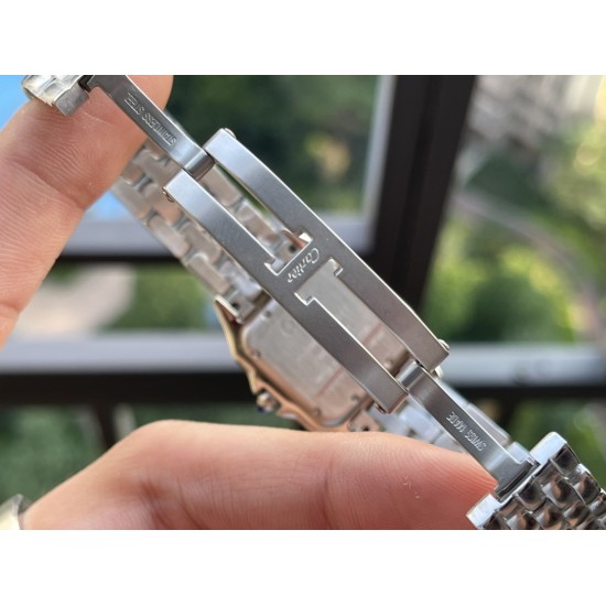 Cartier-Panthere Secrete De Ladies Dial 27mm SS/SS White AF Quartz