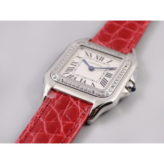 Cartier-Panthere Secrete De Ladies 27mm Dia SS/LE White Dial 8848F Swiss Qtz
