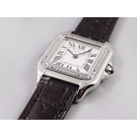 Cartier-Panthere Secrete De Ladies 27mm Dia SS/LE White Dial 8848F Swiss Qtz