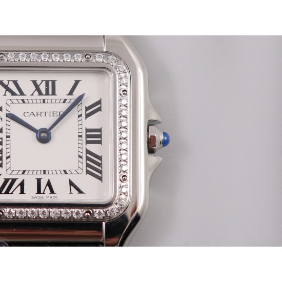 Cartier-Panthere Secrete De Ladies 27mm Dia SS/LE White Dial 8848F Swiss Qtz
