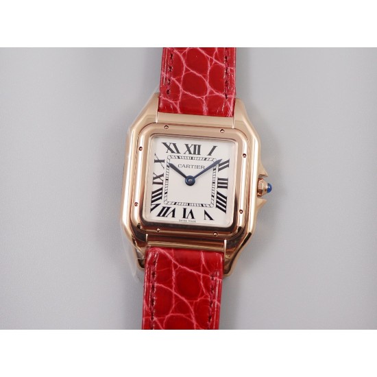 Cartier-Panthere Secrete De Ladies 27mm RG/LE White Dial 8848F Swiss Qtz
