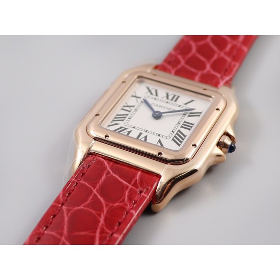 Cartier-Panthere Secrete De Ladies 27mm RG/LE White Dial 8848F Swiss Qtz