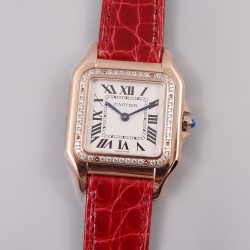 Cartier-Panthere Secrete De Ladies 27mm Dia RG/LE White Dial 8848F Swiss Qtz