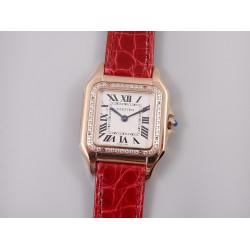 Cartier-Panthere Secrete De Ladies 27mm Dia RG/LE White Dial 8848F Swiss Qtz