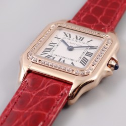 Cartier-Panthere Secrete De Ladies 27mm Dia RG/LE White Dial 8848F Swiss Qtz