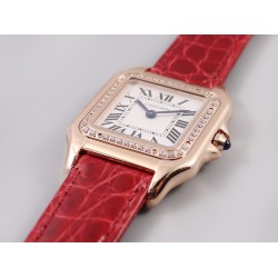Cartier-Panthere Secrete De Ladies 27mm Dia RG/LE White Dial 8848F Swiss Qtz