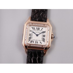 Cartier-Panthere Secrete De Ladies 27mm Dia RG/LE White Dial 8848F Swiss Qtz