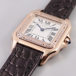 Cartier-Panthere Secrete De Ladies 27mm Dia RG/LE White Dial 8848F Swiss Qtz