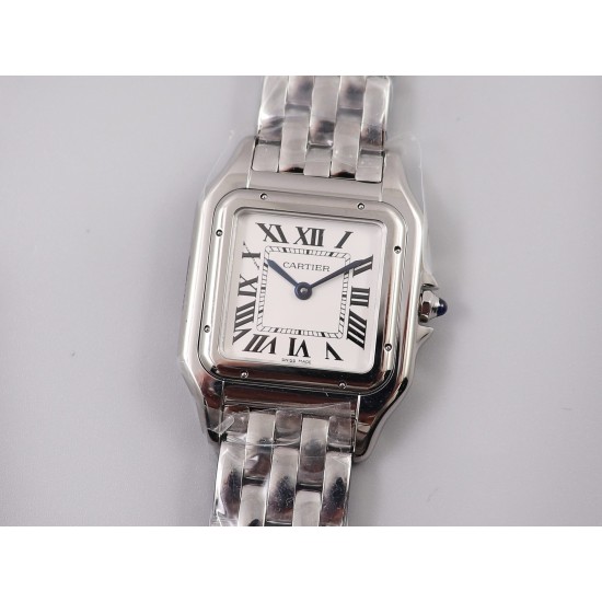 Cartier-Panthere Secrete De Ladies 27mm SS/SS White 8848F Swiss Qtz