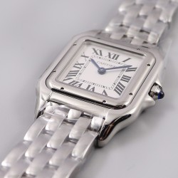Cartier-Panthere Secrete De Ladies 27mm SS/SS White 8848F Swiss Qtz