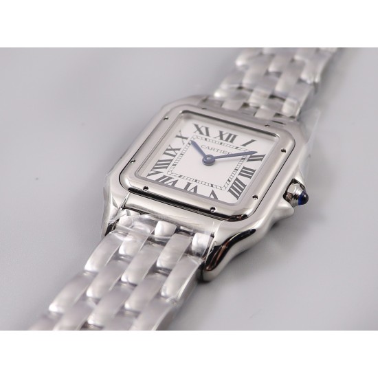 Cartier-Panthere Secrete De Ladies 27mm SS/SS White 8848F Swiss Qtz