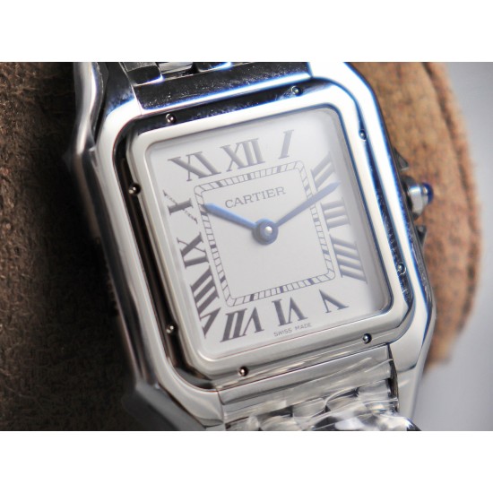 Cartier-Panthere Secrete De Ladies 27mm SS/SS White 8848F Swiss Qtz