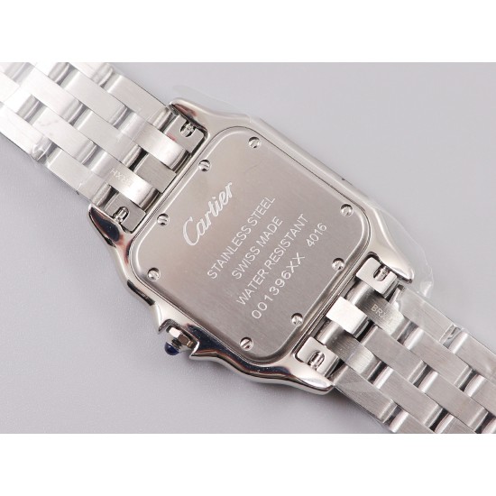 Cartier-Panthere Secrete De Ladies 27mm Dia SS/SS White Dial 8848F Swiss Qtz