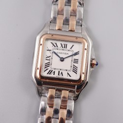 Cartier-Panthere Secrete De Ladies 27mm RG/SS White Dial 8848F Swiss Qtz