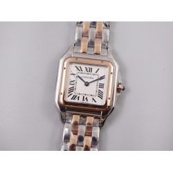 Cartier-Panthere Secrete De Ladies 27mm RG/SS White Dial 8848F Swiss Qtz