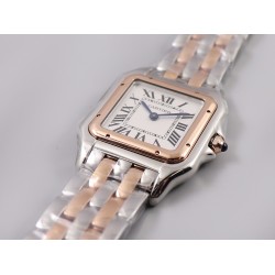 Cartier-Panthere Secrete De Ladies 27mm RG/SS White Dial 8848F Swiss Qtz