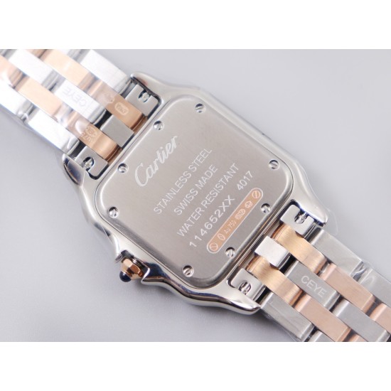 Cartier-Panthere Secrete De Ladies 27mm RG/SS White Dial 8848F Swiss Qtz