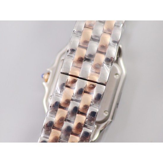 Cartier-Panthere Secrete De Ladies 27mm Dia RG/SS White Dial 8848F Swiss Qtz