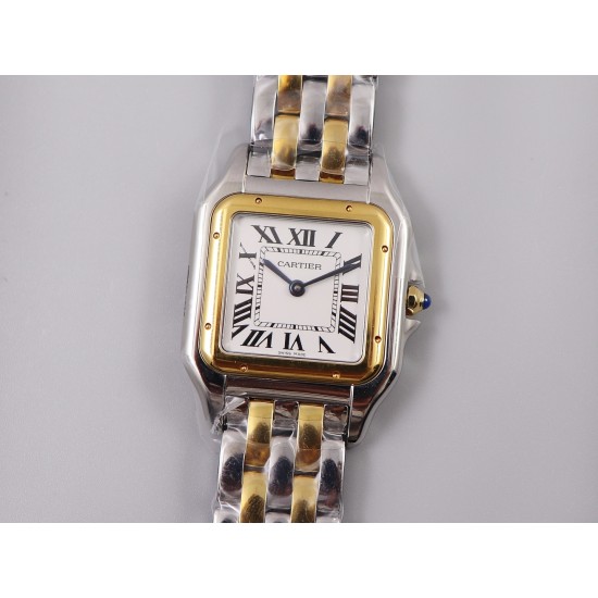 Cartier-Panthere Secrete De Ladies 27mm YG/SS White Dial 8848F Swiss Qtz