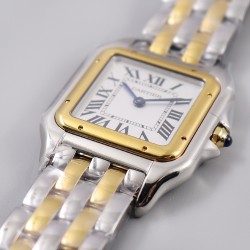 Cartier-Panthere Secrete De Ladies 27mm YG/SS White Dial 8848F Swiss Qtz