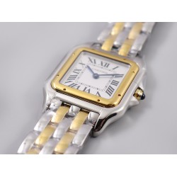 Cartier-Panthere Secrete De Ladies 27mm YG/SS White Dial 8848F Swiss Qtz