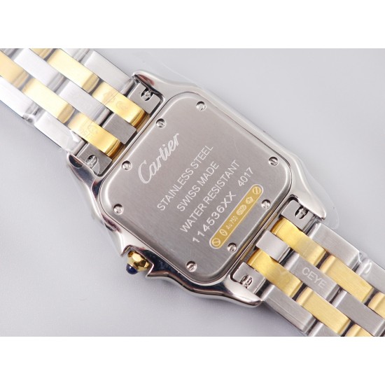 Cartier-Panthere Secrete De Ladies 27mm YG/SS White Dial 8848F Swiss Qtz