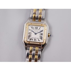 Cartier-Panthere Secrete De Ladies 27mm Dia YG/SS White Dial 8848F Swiss Qtz