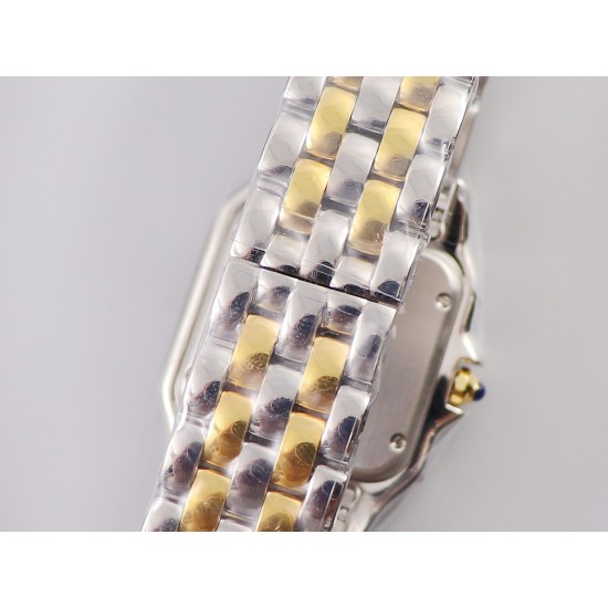 Cartier-Panthere Secrete De Ladies 27mm Dia YG/SS White Dial 8848F Swiss Qtz