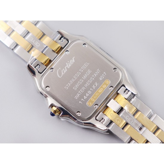 Cartier-Panthere Secrete De Ladies 27mm Dia YG/SS White Dial 8848F Swiss Qtz
