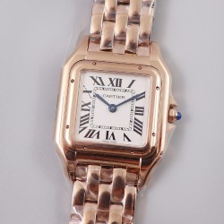 Cartier-Panthere Secrete De Ladies 27mm RG/RG White Dial 8848F Swiss Qtz